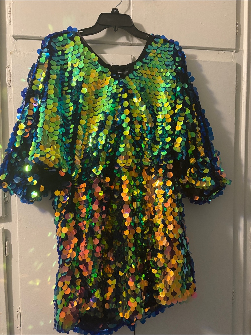 Iridescent Sequin Romper - Multicolor